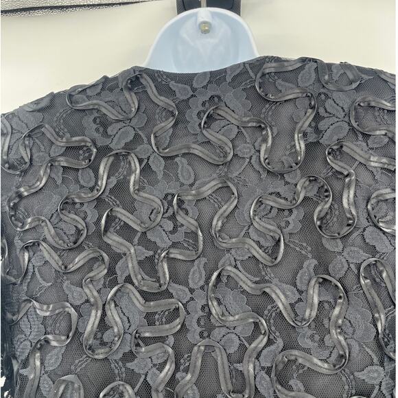 Vintage 80s Patra Soutache Lace Womens Blazer 11/12 Bow Holiday Glam Whimsigoth - Picture 6 of 13